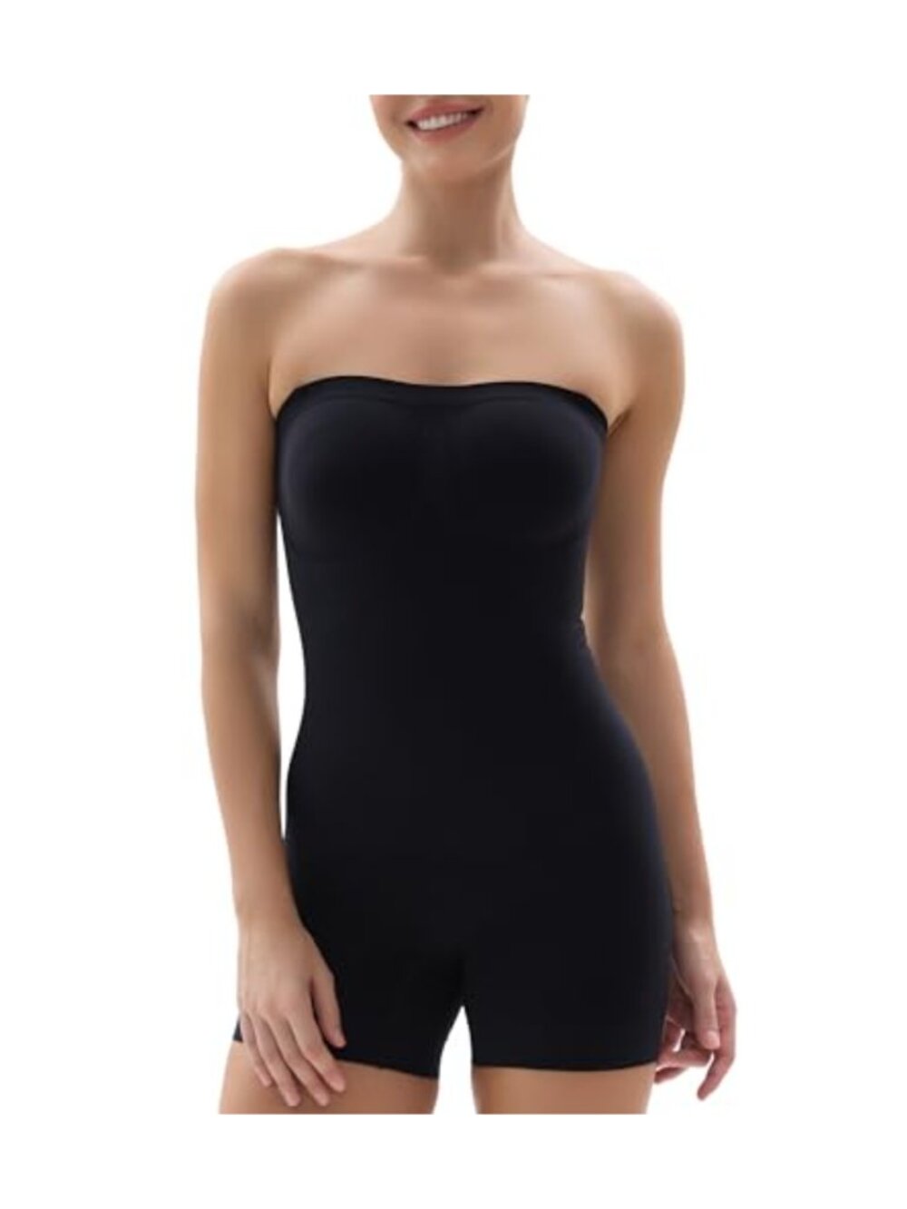 Strapless Shortie Bodysuit Tummy Control Shapewear Seamless Body Shaper